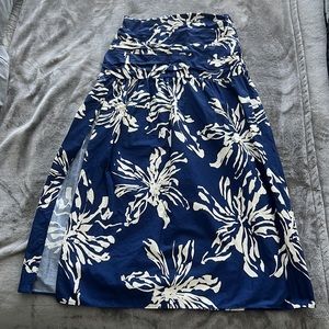 Printed Maxi Skirt and Crop Top Set